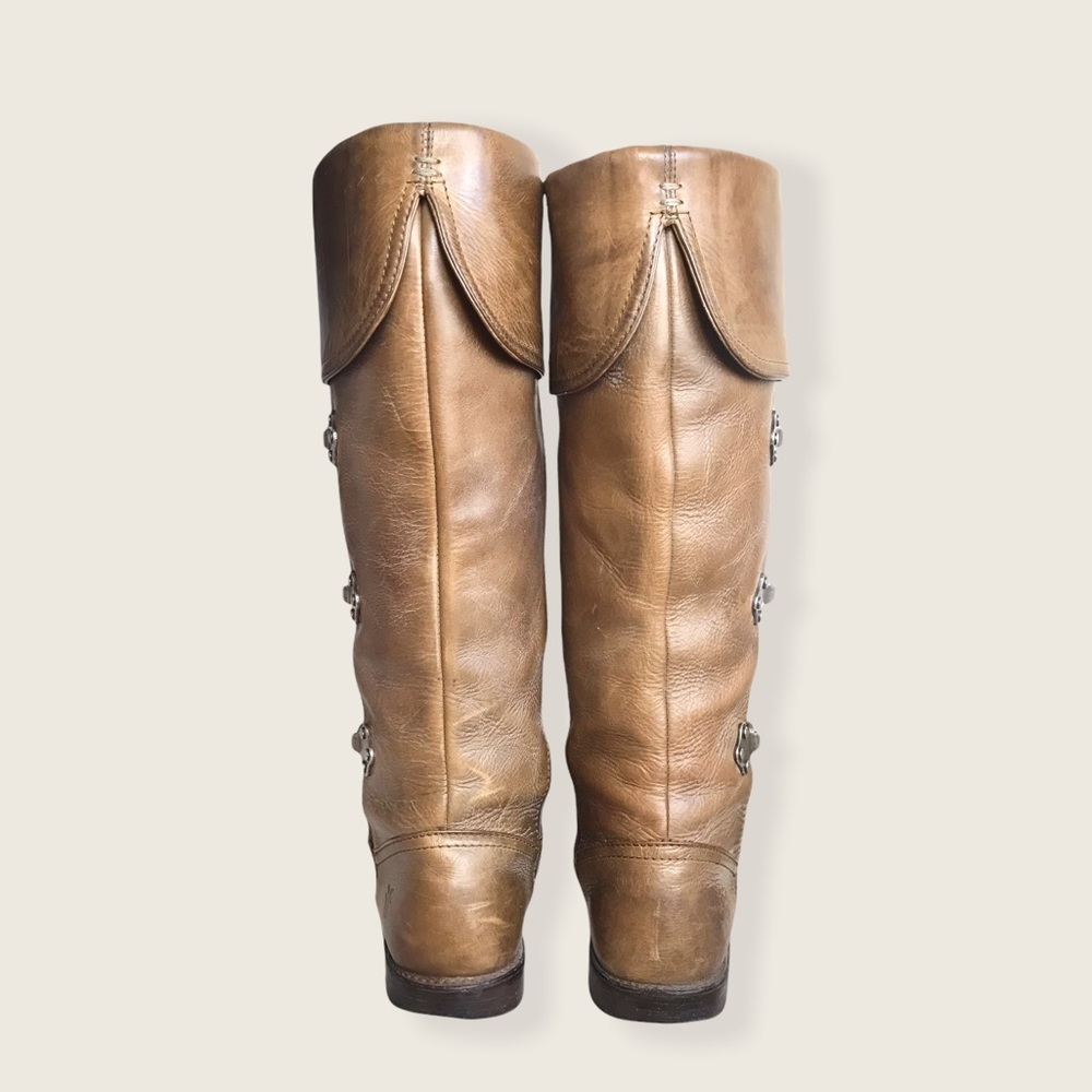 RARE Frye Paige Clovertab Vintage Leather Boots - Picture 11 of 16